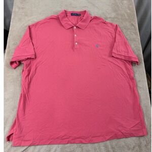 Polo Ralph Lauren Polo Shirt Mens Size 3XB Pink Short Sleeve Stretch Outdoor EUC